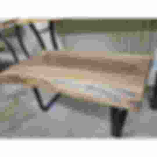 live edge walnut wood bench