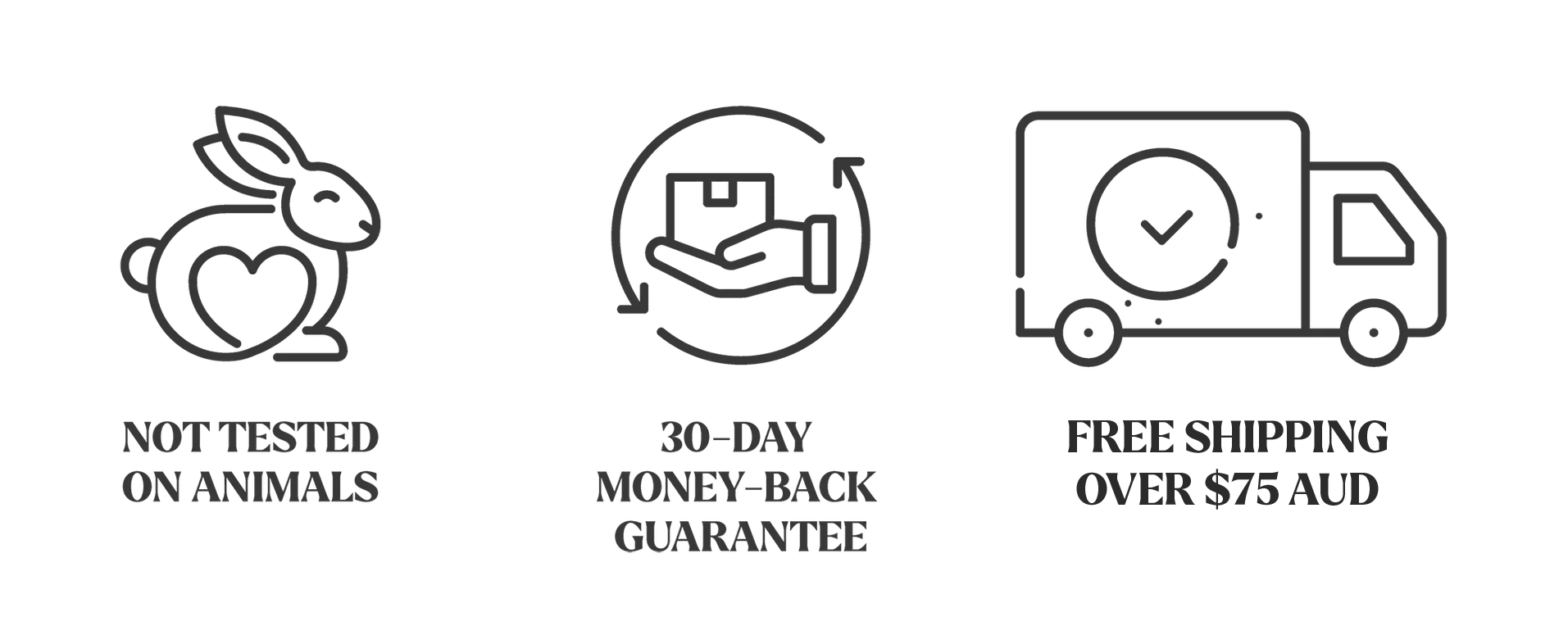 not tested on animals, 30 days money back guarantee, free shipping 3