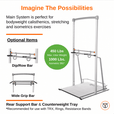 free standing adjustable pull up dip bar training station bodyweight exercise home gym