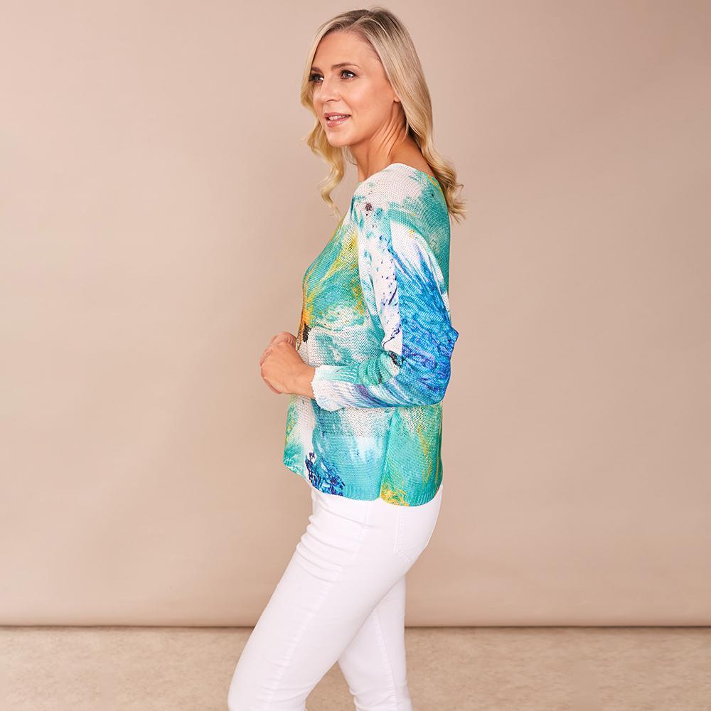 Karina Batwing Jumper (Splash)