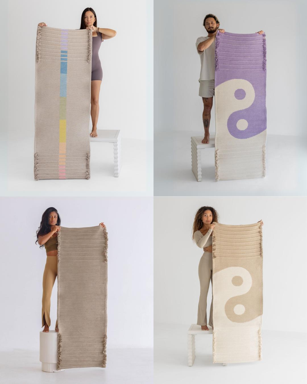 Eco-friendly Yoga Mat, organic cotton yoga mat, herbal dyed, plant dyed, yoga rug