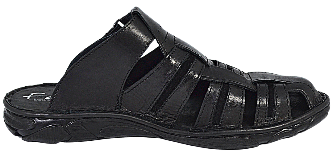 Fado - Mens black outdoor clogs - Reindeer Leather