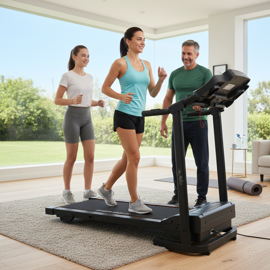EVOLVE B1 Foldable Treadmill with 3 Level Manual Incline & Handle – Compact treadmills for home, Jogging & Running Machine
