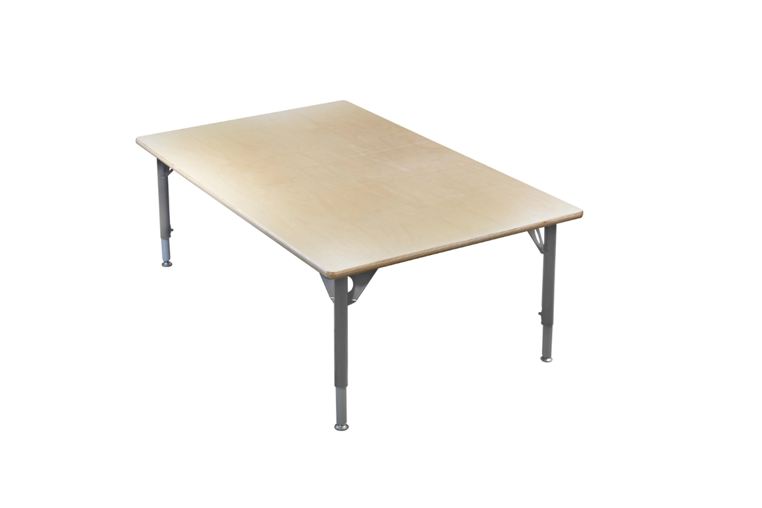 Height-Adjustable Tables, 5 Sizes, Made in Canada, Trojan Classroom Furniture, Montessori Classroom Furniture, Preschool Classroom Furniture, Kindergarten Classroom Furniture, Daycare Furniture, Child Care Centre Furniture, Early Childhood Education Furniture, The Montessori Room, Toronto, Ontario, Canada.