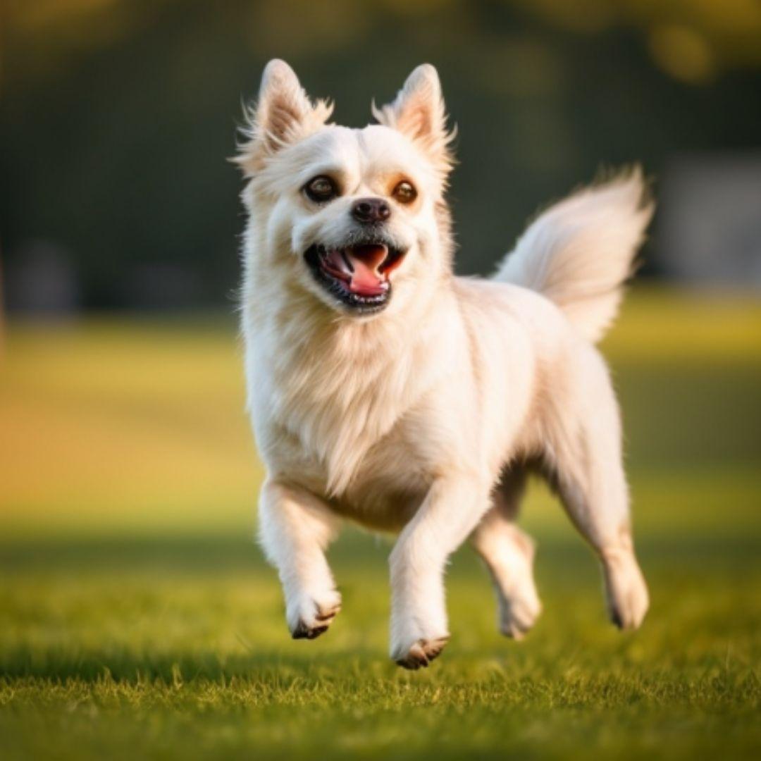 dog playing outdoor