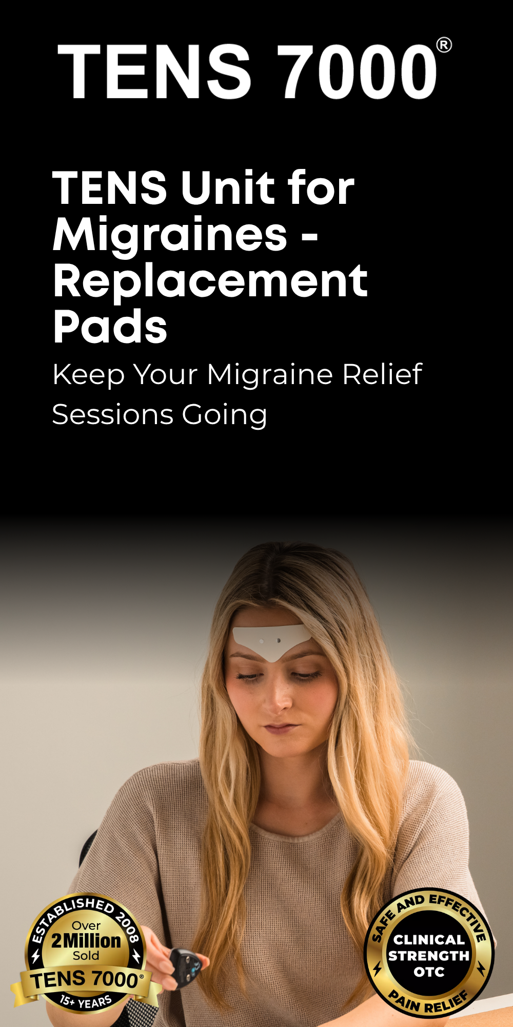 TENS 7000 TENS Unit for Migraines Replacement Pads