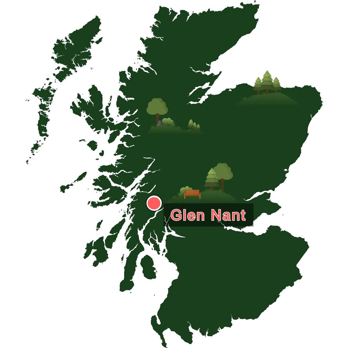 Glen Nat Scottland Map