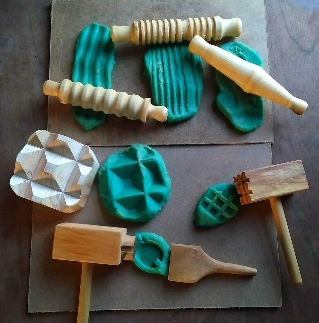 Montessori activity, natural play dough tools, Toy Maker of Lunenburg, free shipping, Toronto, Canada