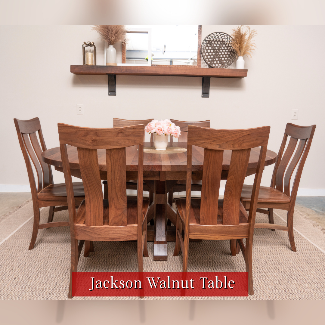 extended walnut dining table