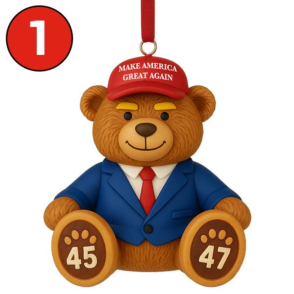 MAGA Bear Christmas Ornament (Pre-Order Delivers in December)