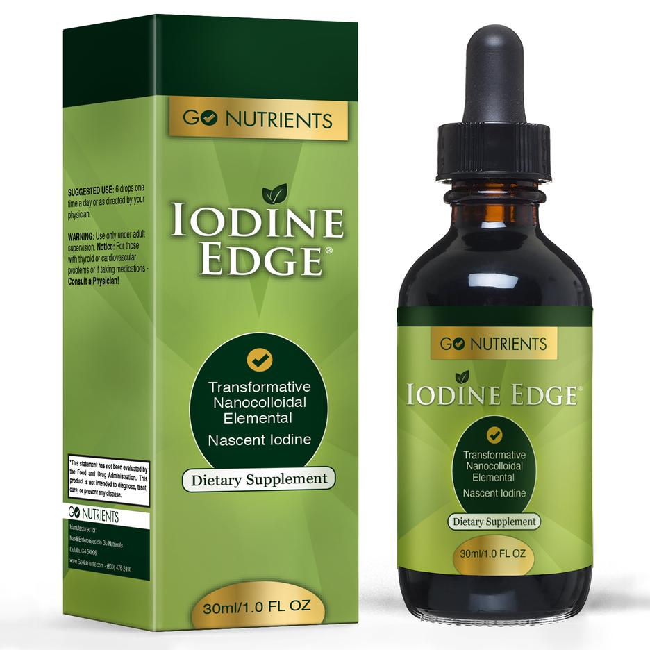 Iodine Edge® Nascent Iodine Supplement for Thyroid Go Nutrients