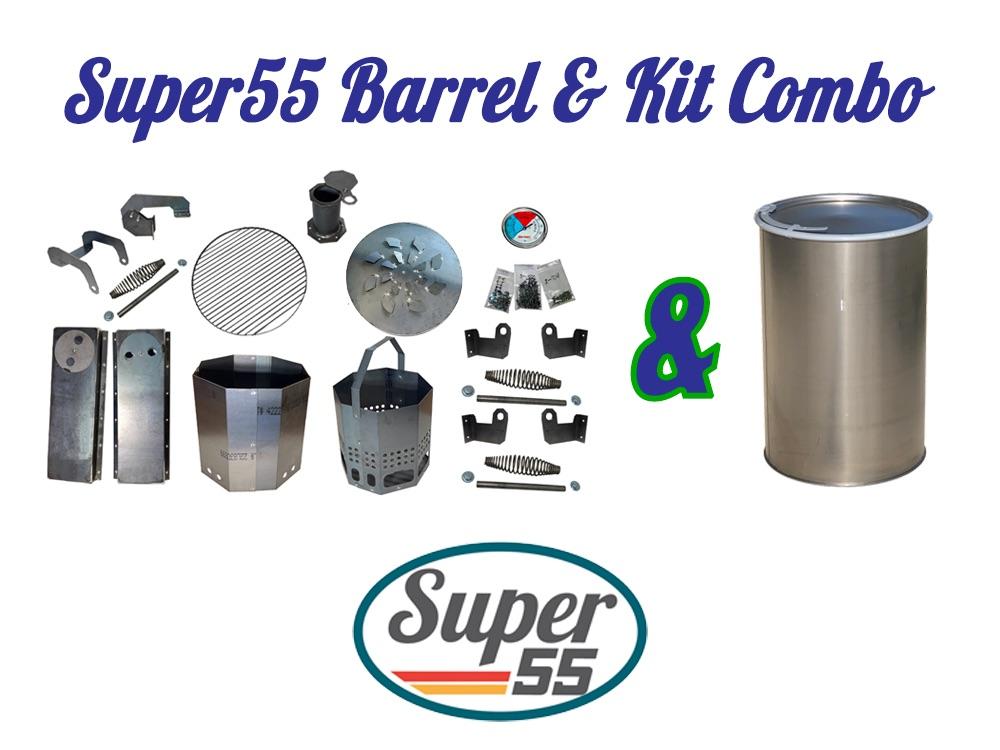 Super55 And Barrel UDS Drum Smoker Kit Combo SmokerPlans By SmokerBuilder