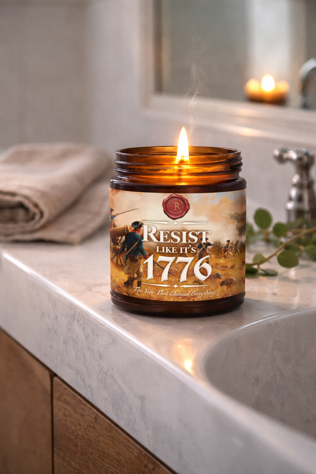 Light the USA 250 - Founding Flame candle to celebrate America's 250th birthday!