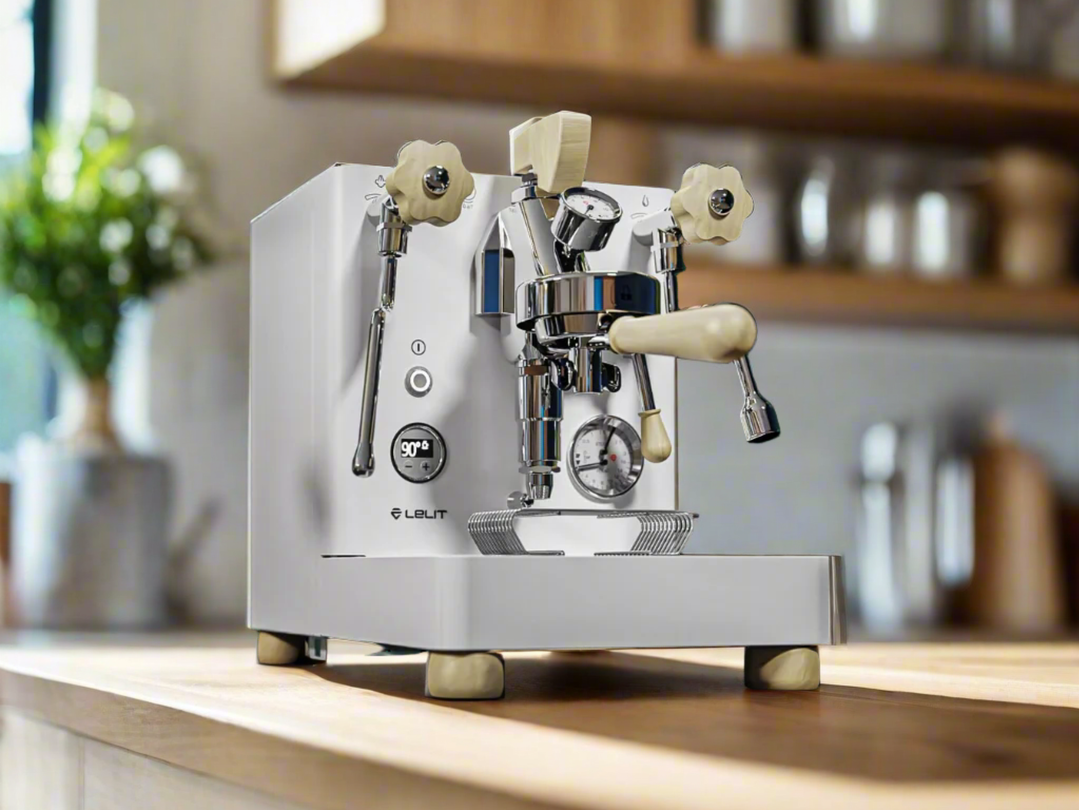 lelit bianca v3 espresso machine white lifestyle