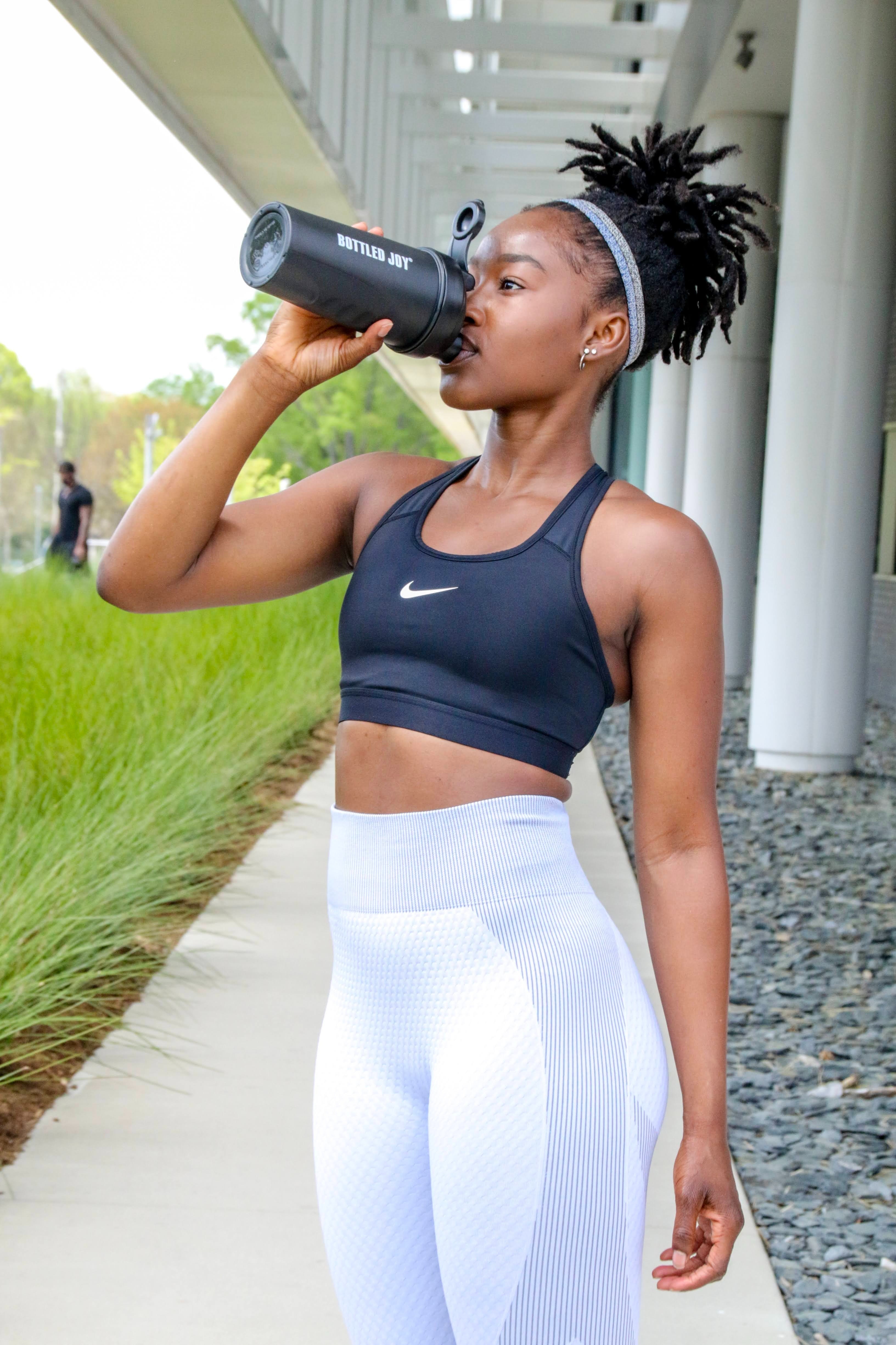 Black woman post-workout