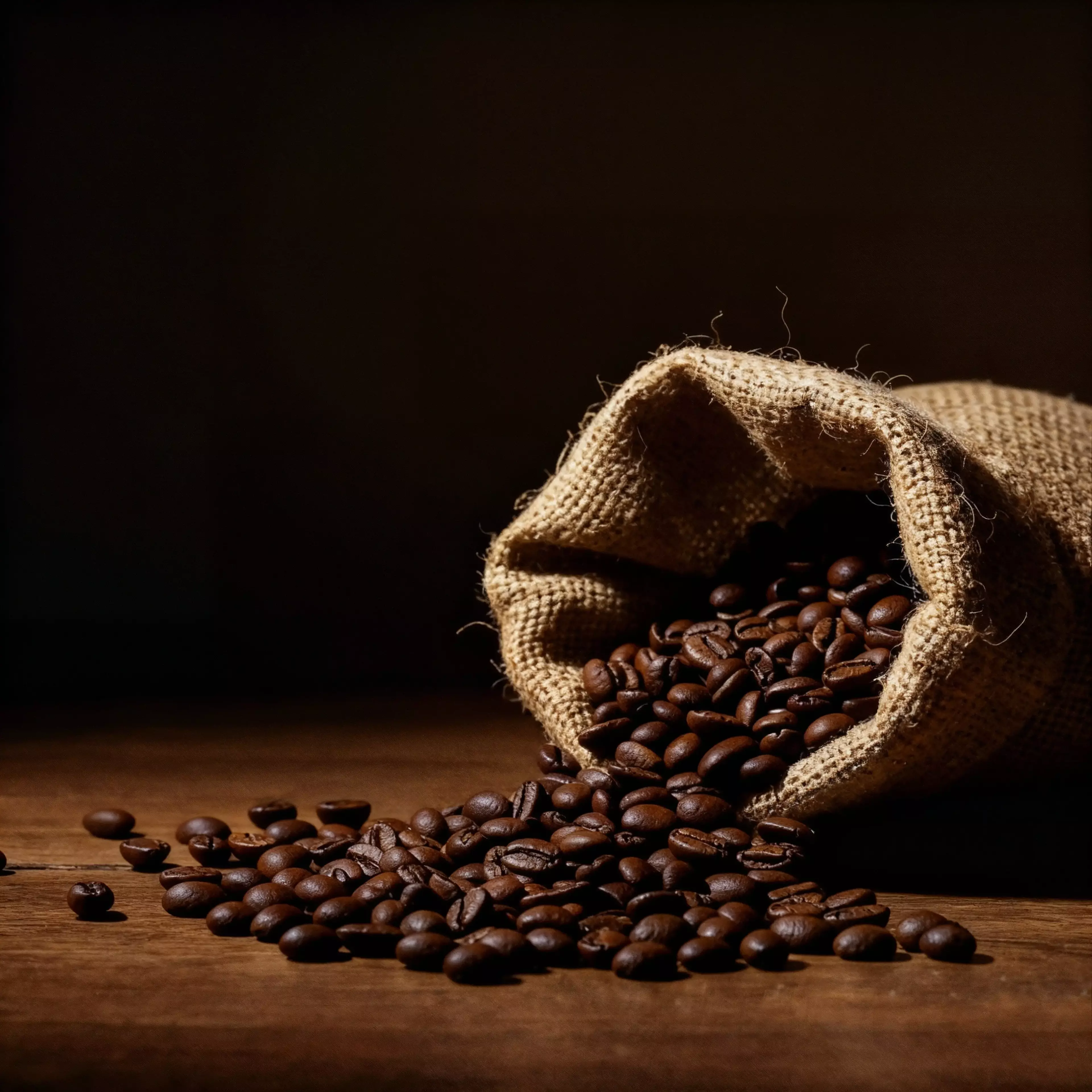 Close-up coffee beans arranged on a dark textured surface representing Single Origin Coffee.