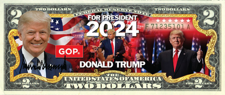 Trump 2024 $2 Bill - (Collectible Legal Tender)