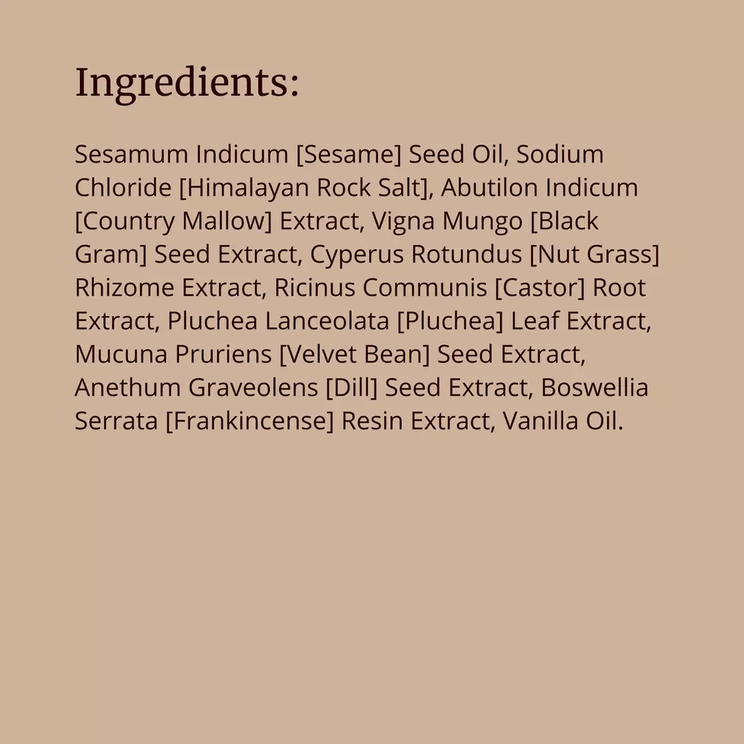 Balaayah Black Gram Body Booster - All Ingredients