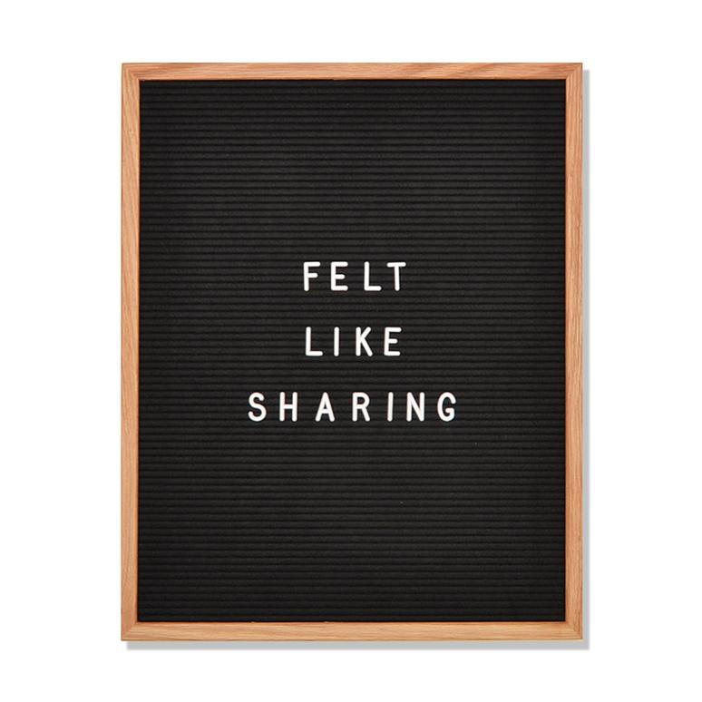 Premium Black Felt Letter Board 16x20 Inches