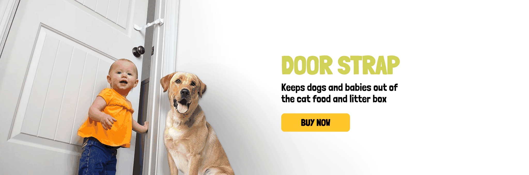 Door Buddy Door Strap Keeps Dogs and Babies out of Cat Food and Litter Box