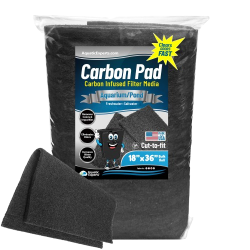 Aquarium Filter Floss for Fish Tank Filters - FilterFirst Pad - Media Roll for Crystal Clear Water Aquatic Experts 3/4" - 1" 12" x 72" 
