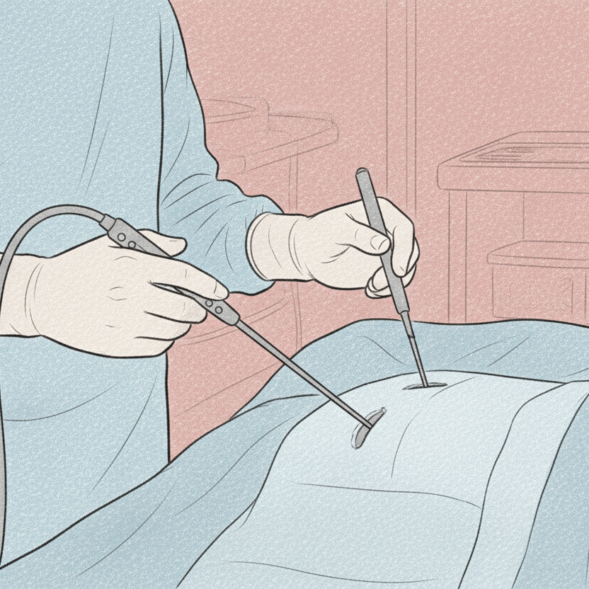 laparoscopie pour enlever un kyste ovarien