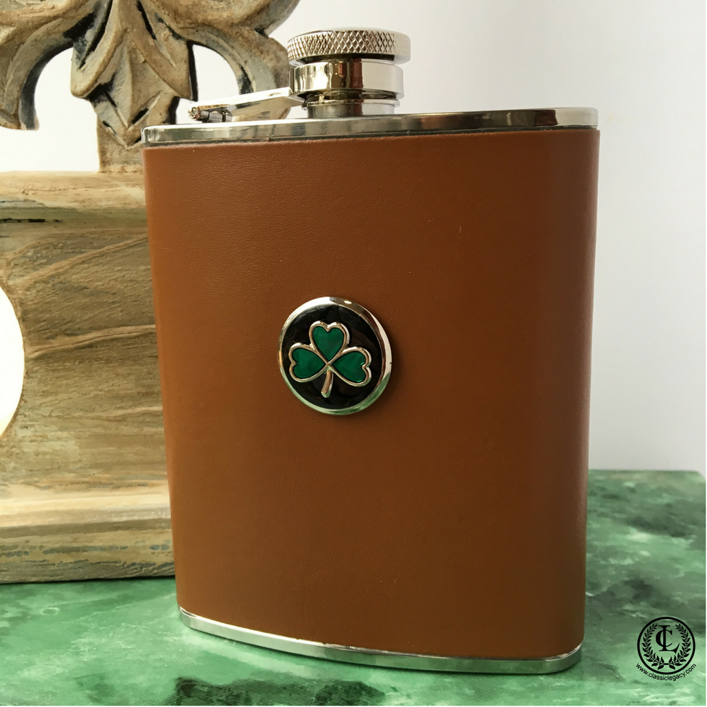 Irish Brown Leather Flask
