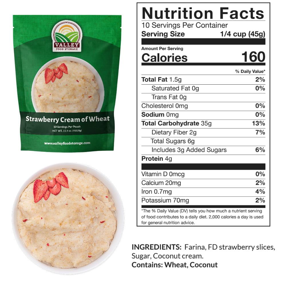 Strawberry Cream of Wheat Nutrition Facts