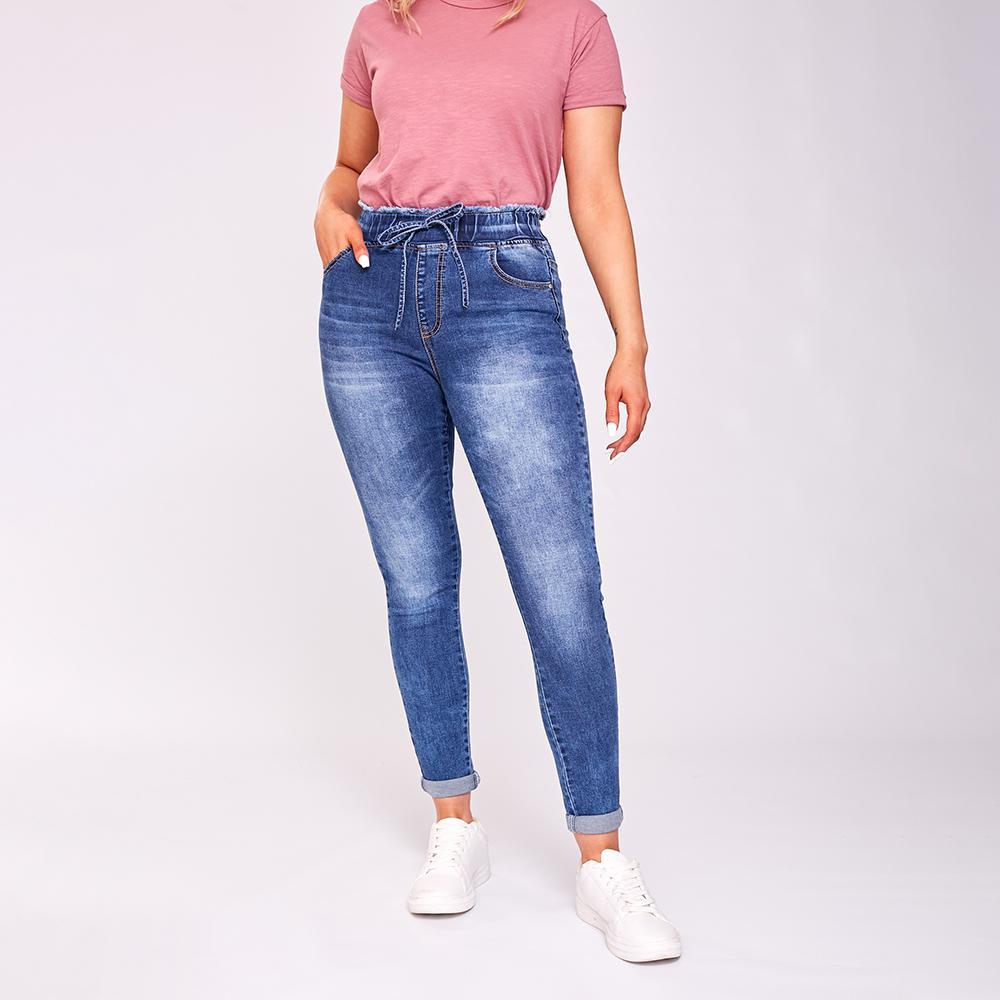 Dana Drawstring Classic Jeggings (Blue)