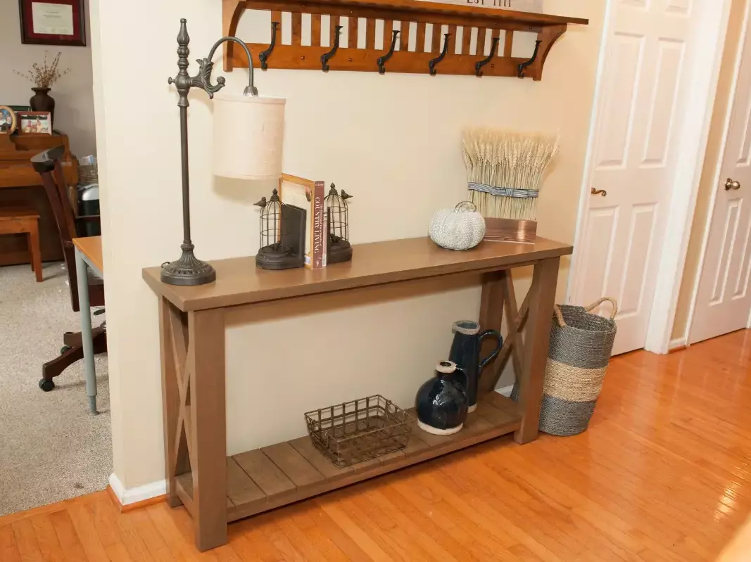 Rustic Farmhouse Wood Entryway Table