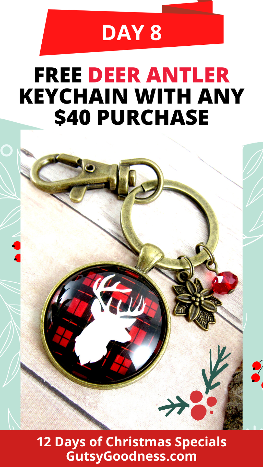 DAY 8: FREE DEER KEYCHAIN