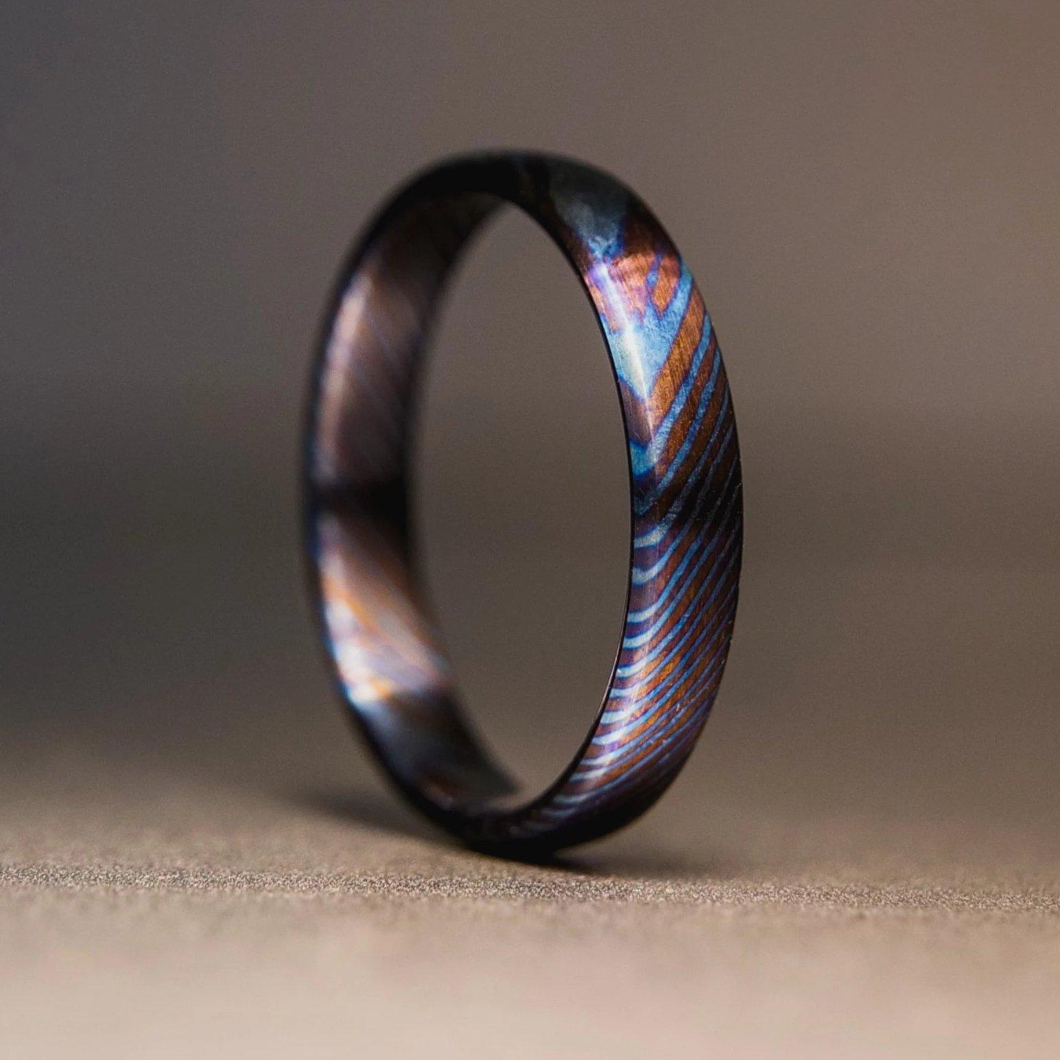 Timascus mens wedding ring.