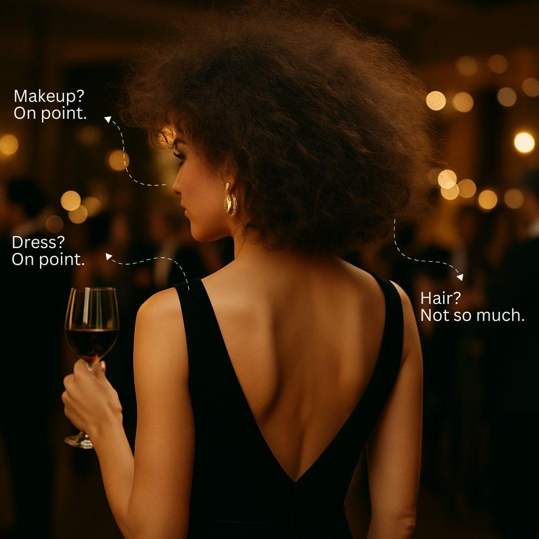 Women with on point dress and makeup, bit the hair are not so much