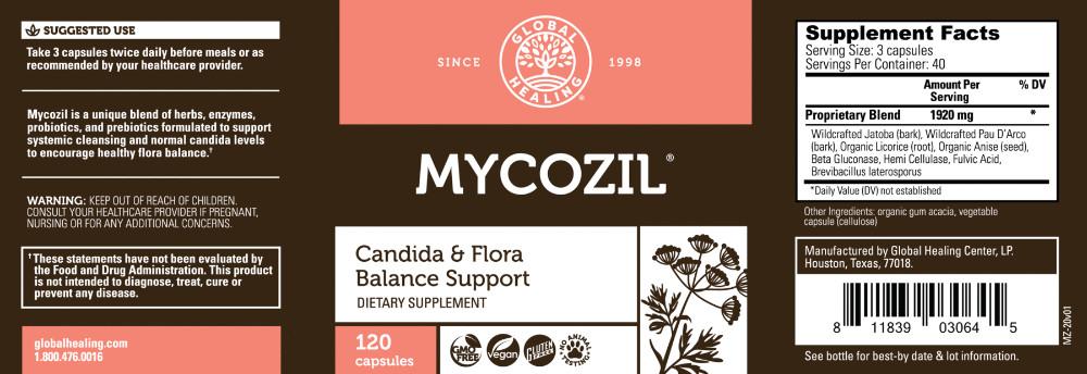 Global Healing Mycozil Label