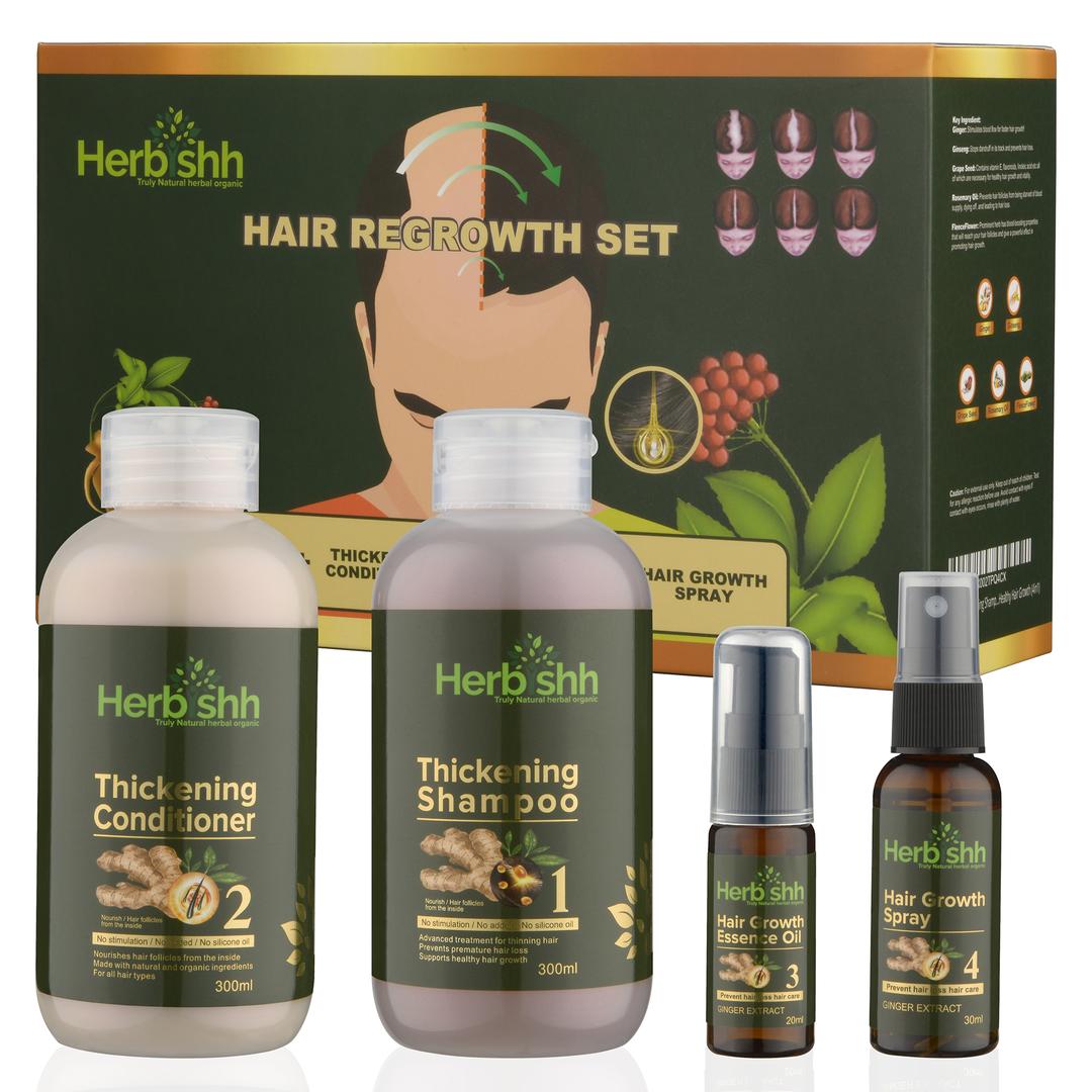 Herbishh Hair Regrowth Kit Hair Growth Stimulation Kit for Men & Wom