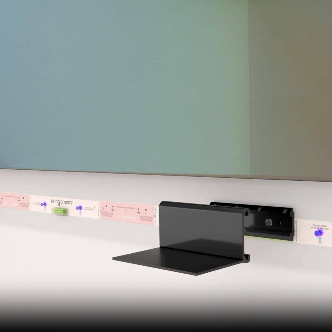 HangSmart DIY No stud soundbar mount placement