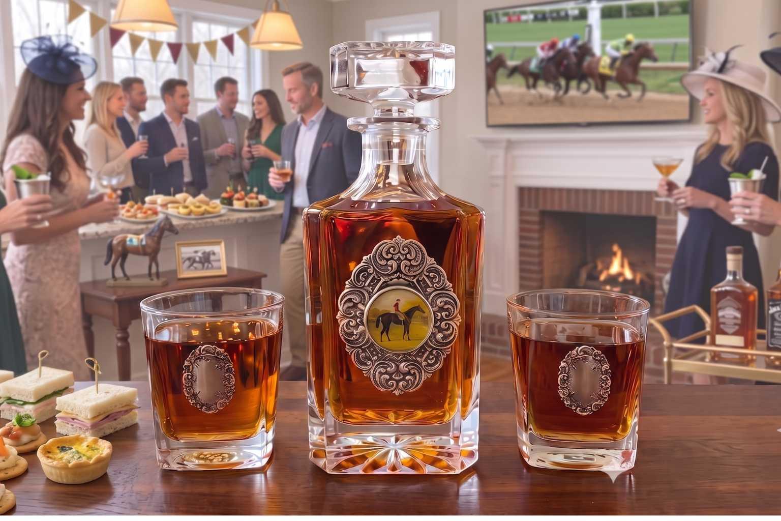 Decanter Set Racehorse | Gift for Racehorse Fan
