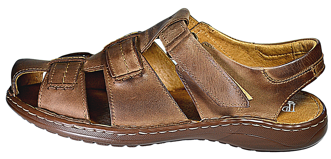 Baldwyn - Mens fisher leather sandal - Reindeer Leather