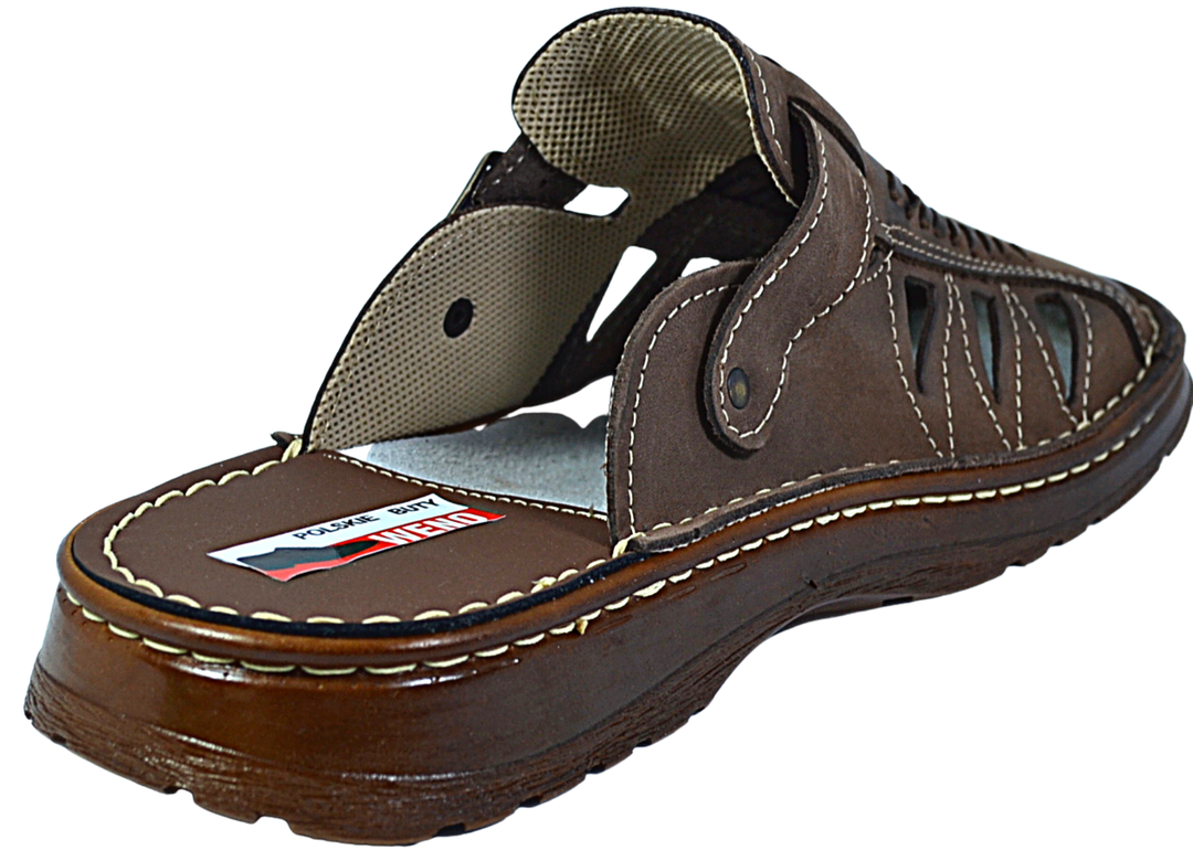 Oliver - Mens polish leather clogs - Reindeer Leather