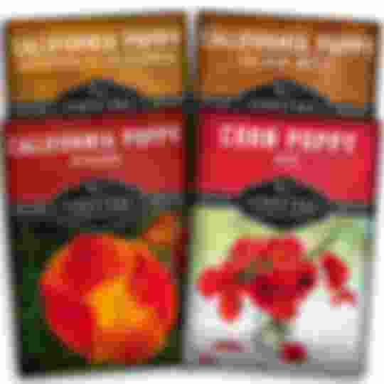 4 packets of poppy flower seeds