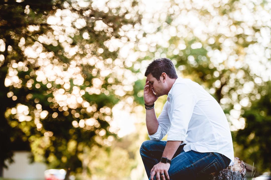Guy worrying