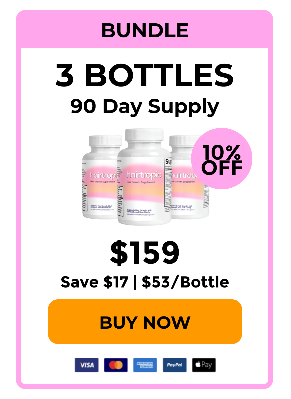 3 Bottles $53/Bottle Buy Now