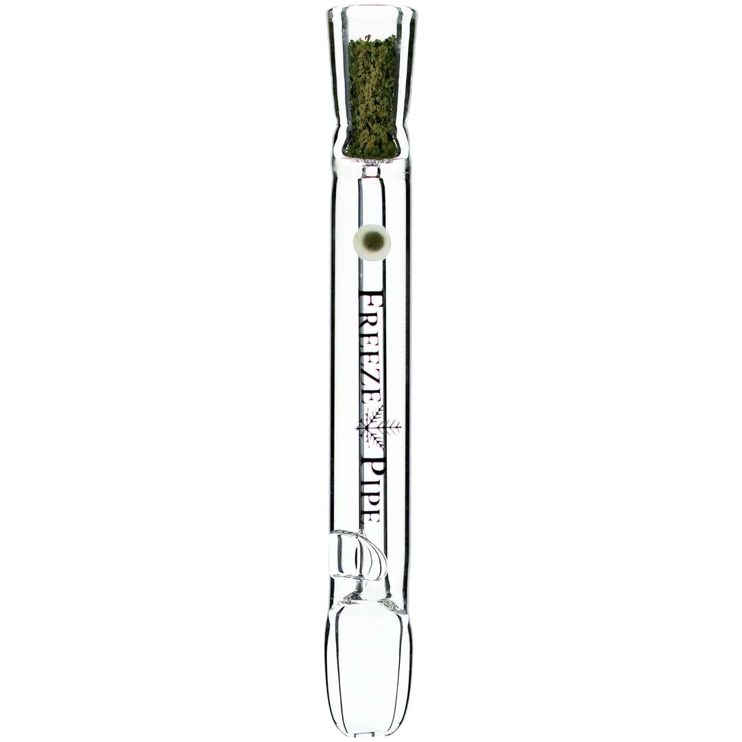 glass one hitter filled with weed
