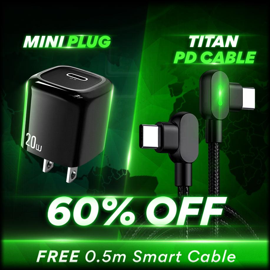 The Titan 20W Mini PD Plug Titan Power Plus