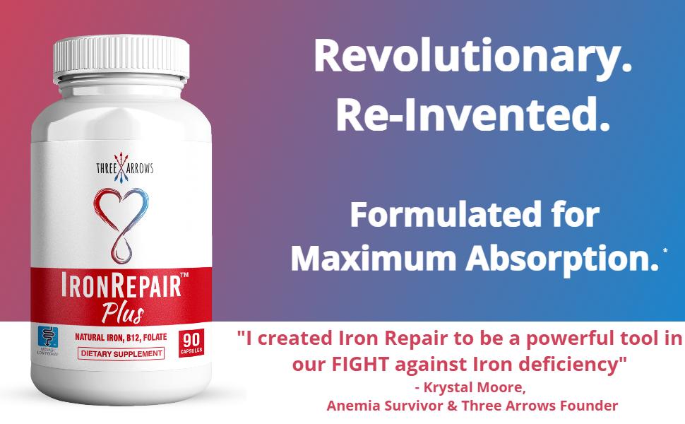 Three Arrows Iron Repair Heme Iron Supplement