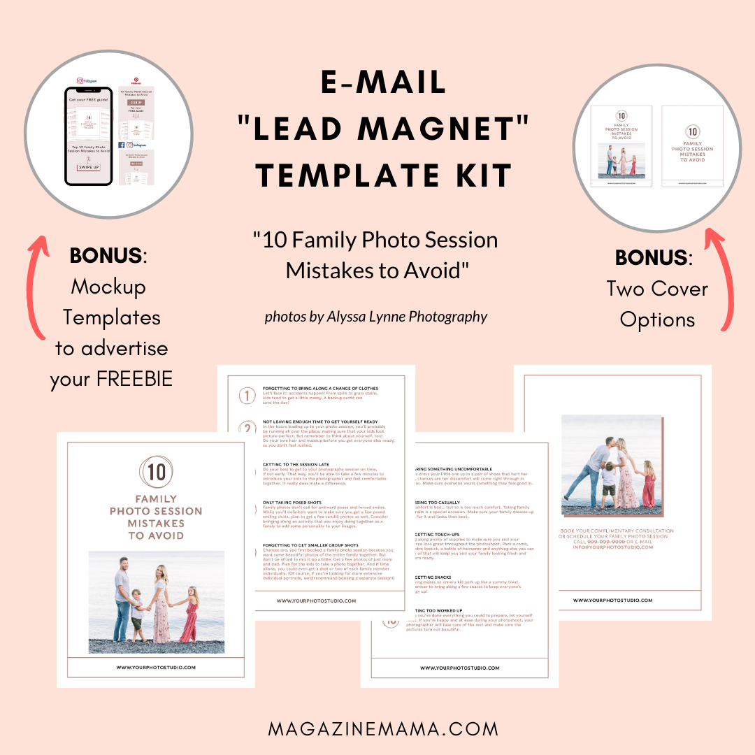 photographer lead magnet template
