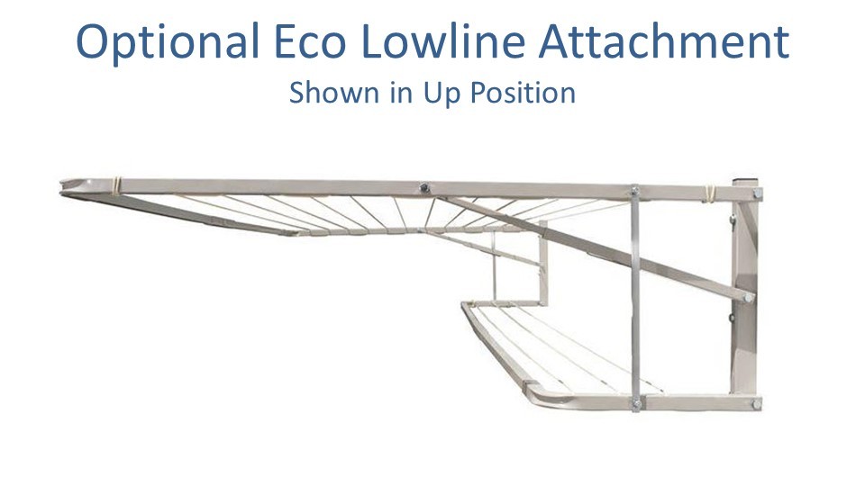 eco lowline line clothesline with the optional lowline attachment