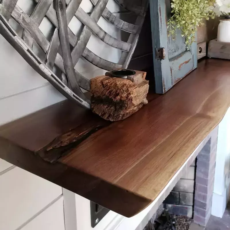 live edge mantel