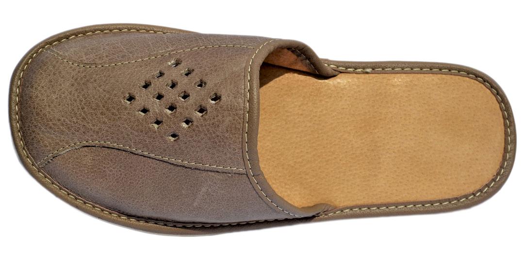Adonis - mens leather scuff slippers - Reindeer Leather