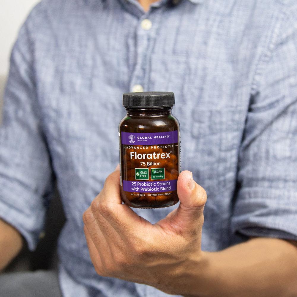 Floratrex 25 Strain ProBiotic Bottle In Hand